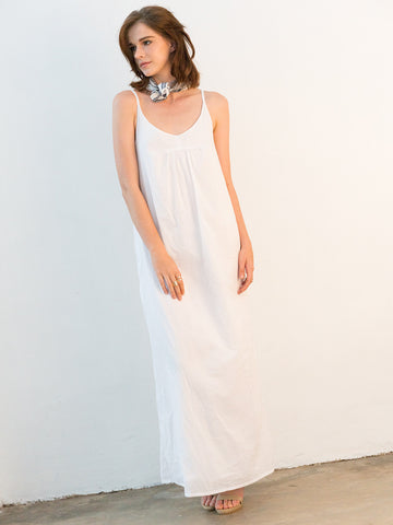 White Maxi Slip Dress