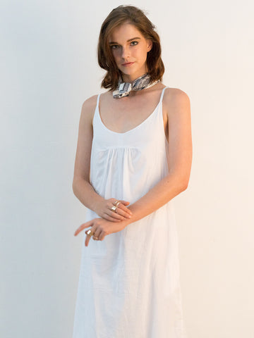 White Maxi Slip Dress