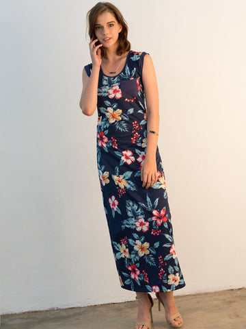 Tropical Floral Maxi Dress