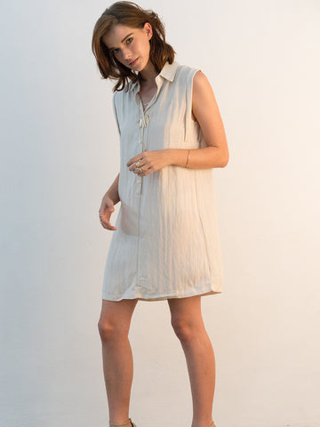 Sleeveless Shirt Dress