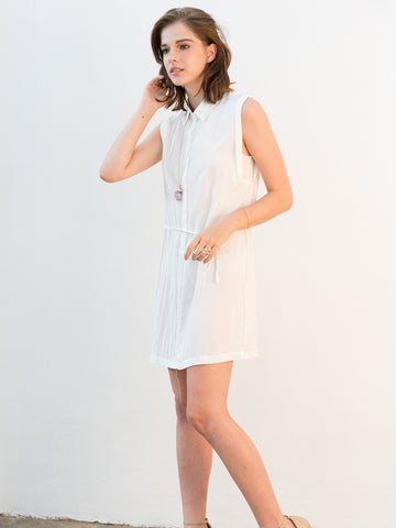 Sleeveless Shirt Dress