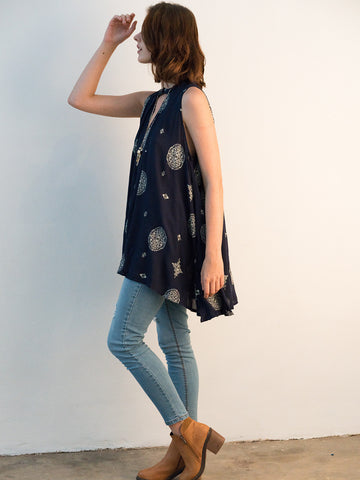 Sleeveless Bohemian Top