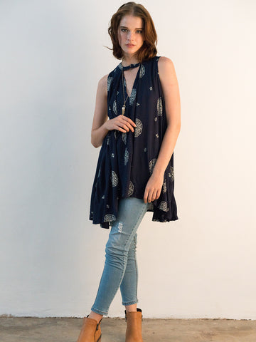 Sleeveless Bohemian Top