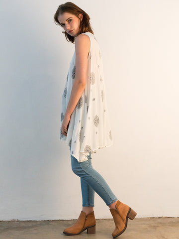 Sleeveless Bohemian Top