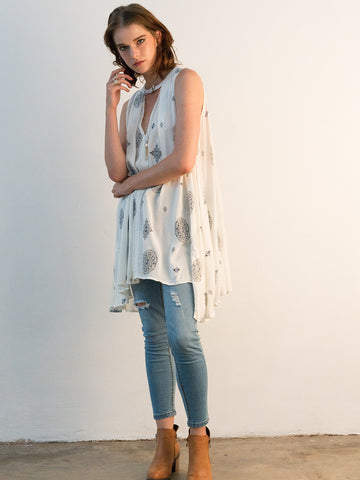 Sleeveless Bohemian Top