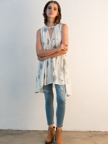 Sleeveless Bohemian Top