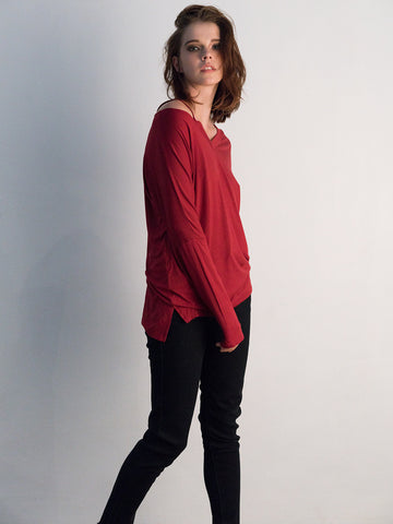 Off Shoulder Strap Shirt